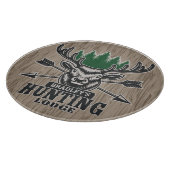 ディアエルクハンターアッドネームボウ狩りロッジキャビン  カッティングボード (角)