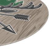 ディアエルクハンターアッドネームボウ狩りロッジキャビン  カッティングボード (角)