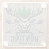 ディアエルクハンターアドネームボウ狩りロッジキャビン ガラスコースター (裏面)