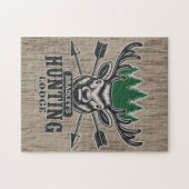 ディアエルクハンターアドネームボウ狩りロッジキャビン ジグソーパズル (横)