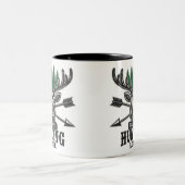 ディアエルクハンターアドネームボウ狩りロッジキャビン ツートーンマグカップ (中央)