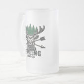 ディアエルクハンターアドネームボウ狩りロッジキャビン フロストグラスビールジョッキ (正面左)