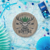 ディアエルクハンターアドネームボウ狩りロッジキャビン ペーパープレート (パーティー)