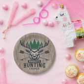 ディアエルクハンターアドネームボウ狩りロッジキャビン ペーパープレート (パーティー)