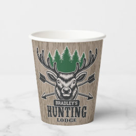 ディアエルクハンターアドネームボウ狩りロッジキャビン 紙コップ