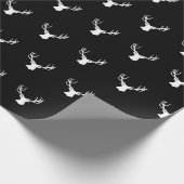 ディアエルクバック狩り白黒クリスマス ラッピングペーパー (角)