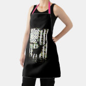 ディアエルクバック狩り迷彩柄USAフラッグカモフラージュ エプロン (インサイチュ)