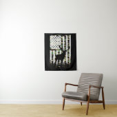 ディアエルクバック狩り迷彩柄USAフラッグカモフラージュ タペストリー (インサイチュ)