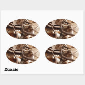 ディアエルクムース〔雄ジカの〕枝角狩りギフトアイディアハンターズ 楕円形シール (シート)