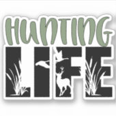 ディアエルク狩りアウトドアダイカットシールデカール シール (正面)