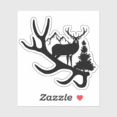 ディアエルク狩りアウトドアダイカットシール シール (シート)