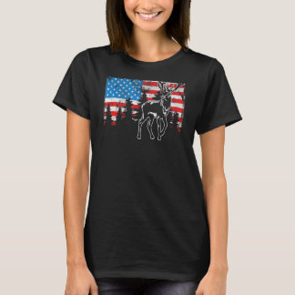ディアエルク狩りアメリカ国旗Usa Pro Hunter Us H Tシャツ