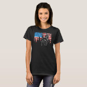 ディアエルク狩りアメリカ国旗Usa Pro Hunter Us H Tシャツ (正面フル)