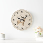 ディアオンヴィンテージクリームウォールクロック ラージ壁時計 (ホーム)
