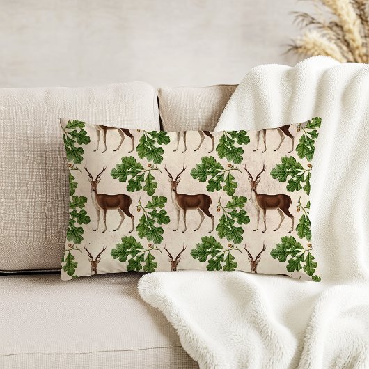 ディアオーク離れヴィンテージウッドランドベージュ アクセントクッション