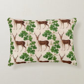 ディアオーク離れヴィンテージウッドランドベージュ アクセントクッション (正面)