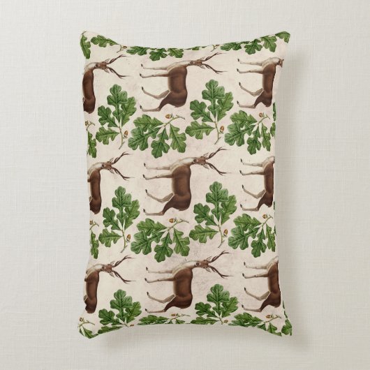 ディアオーク離れヴィンテージウッドランドベージュ アクセントクッション (正面(垂直))