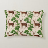 ディアオーク離れヴィンテージウッドランドベージュ アクセントクッション (裏面)