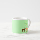 ディアカップルとデイジーハートカスタム エスプレッソカップ (正面右)