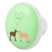 ディアカップルとデイジーハートカスタム セラミックノブ (右)