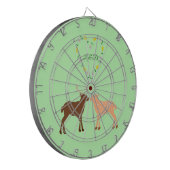 ディアカップルとデイジーハートカスタム ダーツボード (正面左)