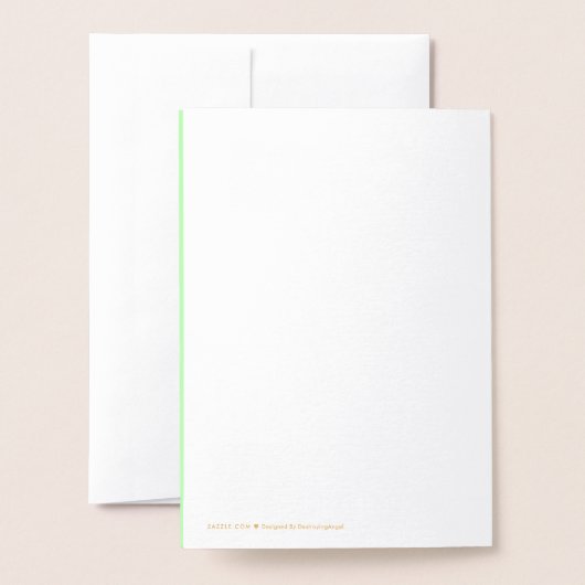 ディアカップルとデイジーハートカスタム 箔カード (裏面封筒付き)