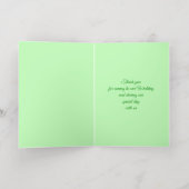 ディアカップルとデイジーハートカスタム 箔グリーティングカード (内側レイダウン)