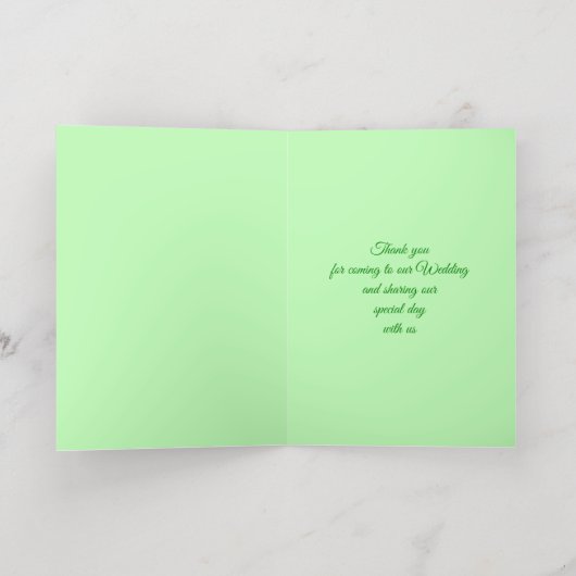 ディアカップルとデイジーハートカスタム 箔グリーティングカード (内側レイダウン)