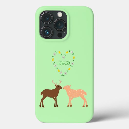 ディアカップルとデイジーハートカスタム Case-Mate iPhoneケース (裏面)