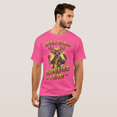 ディアキャンプドリンクチーム – おもしろい狩り Tシャツ (正面フル)