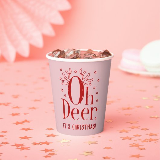 ディアクリスマスイラストレーションコーヒー茶紙カップ 紙コップ (インサイチュ)