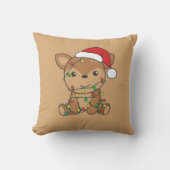 ディアクリスマスウィンターアニマルズディアー装飾用クッション クッション (正面)