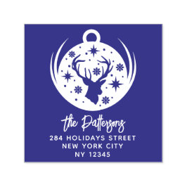 ディアクリスマスウィンターニューイヤー名差出人住所 セルフインキングスタンプ