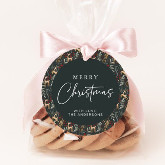 ディアクリスマスギフトラベルスカンジホリデーラベルノルディック フェイバータグ