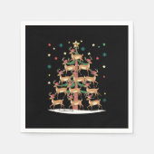 ディアクリスマスツリーおもしろいホリデーキュートトインデナ スタンダードカクテルナプキン (正面)