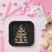 ディアクリスマスツリーおもしろいホリデーキュートトインデナ ペーパープレート (パーティー)