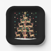 ディアクリスマスツリーおもしろいホリデーキュートトインデナ ペーパープレート (正面)