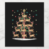 ディアクリスマスツリーおもしろいホリデーキュートトインデナ ワインラベル (シングルラベル)