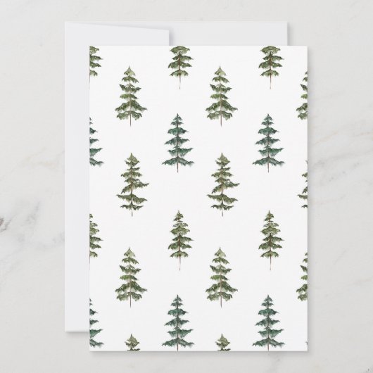 ディアクリスマスツリーズウィンターオネダーランド誕生日 招待状 (裏面)