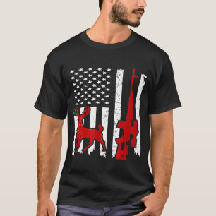 ディアクロスボウ狩りホワイトテールハンターアーチェリーボウミー Tシャツ