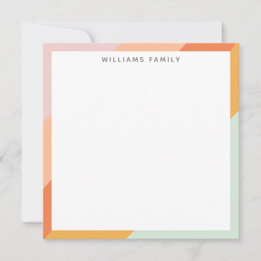 ディアゴカラフルナルストライプズレトロスイートキャンディパステル サンキューカード (正面)