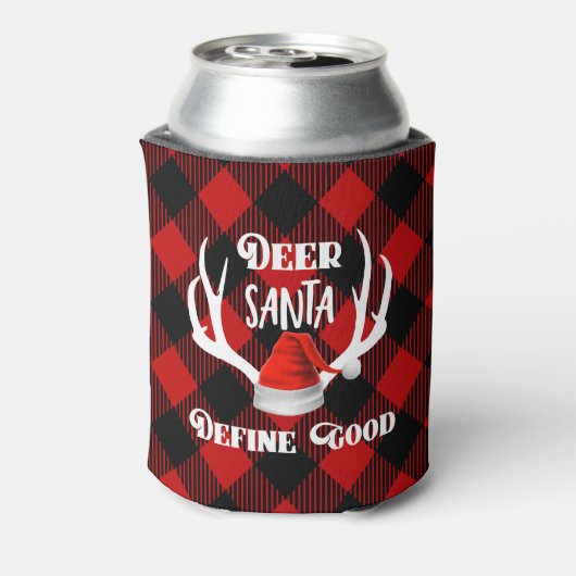 ディアサンタディグッドクリスマス狩り〔雄ジカの〕枝角 缶クーラー (缶裏面)