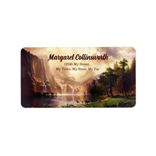 ディアシエラマウンテンズ1868ヴィンテージアートアドレス ラベル (正面)