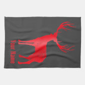 ディアシャレー〔雄ジカの〕枝角レトロスタン〔雄ジカの〕枝角ヴィンテージ キッチンタオル (横)