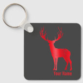 ディアシャレー〔雄ジカの〕枝角レトロスタン〔雄ジカの〕枝角ヴィンテージ キーホルダー (正面)