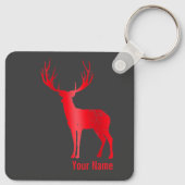 ディアシャレー〔雄ジカの〕枝角レトロスタン〔雄ジカの〕枝角ヴィンテージ キーホルダー (裏面)