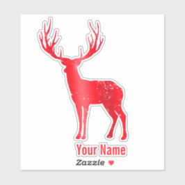 ディアシャレー〔雄ジカの〕枝角レトロスタン〔雄ジカの〕枝角ヴィンテージ シール