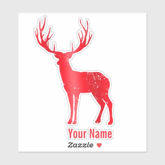 ディアシャレー〔雄ジカの〕枝角レトロスタン〔雄ジカの〕枝角ヴィンテージ シール (シート)