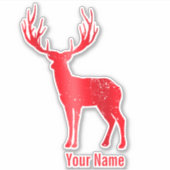 ディアシャレー〔雄ジカの〕枝角レトロスタン〔雄ジカの〕枝角ヴィンテージ シール (正面)