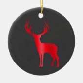 ディアシャレー〔雄ジカの〕枝角レトロスタン〔雄ジカの〕枝角ヴィンテージ セラミックオーナメント (正面)